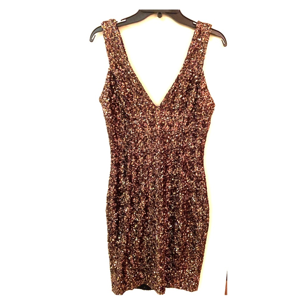 Gorgeous Antique Gold Sequin Dress